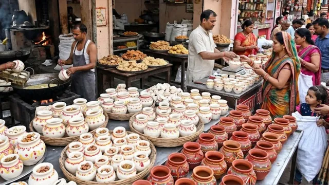 मथुरा में करवा चौथ पर रिश्तों में मिठास घोल रहे खांड के करवे, पीढ़ियों पुरानी परंपरा आज भी है बरकरार